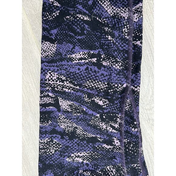 Lululemon Womens Sz 10 Align Pant II 25" Rip Wave Purple Thunder Black Legging - Picture 3 of 10